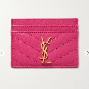 YSL Cardholder in Fuschia